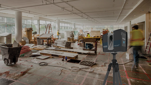 Faro 3D Scanner on a construction site