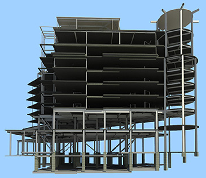Structural BIM drawing done in Revit