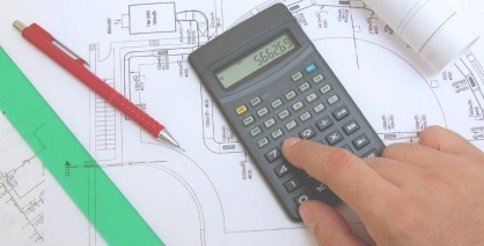 Calculator on blueprints