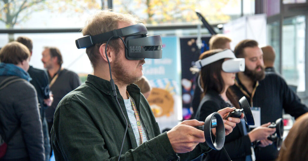 Man wearing VR Headset