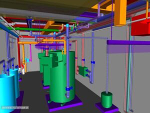 Mechanical Room BIM with Plumbing Piping System by DJM