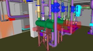 Mechanical Pipe BIM of Heat Exchanger by DJM