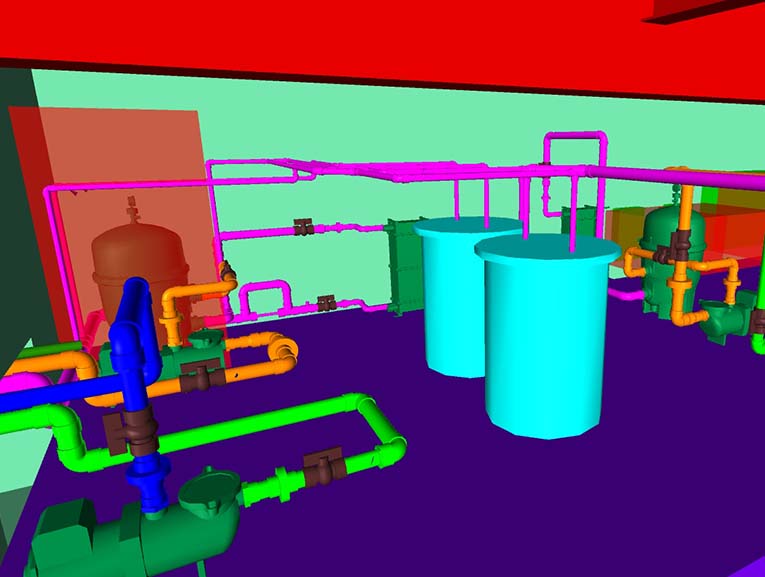 Pool Equipment Room with Plumbing BIM by DJM